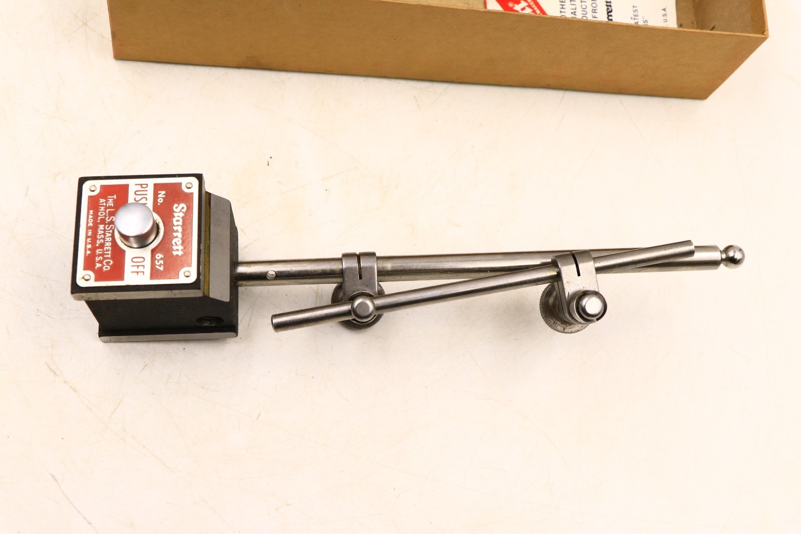 Starrett 657AA Magnetic Base In Original Box Excellent Condition