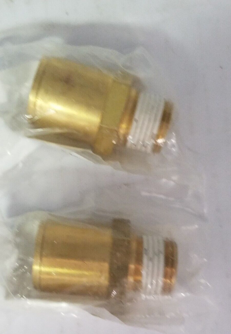 1868X12 Air Brake Ftng QC Male Con 3/4 TOD X 1/2 MPT BR (Lot of 2) Hi-Line