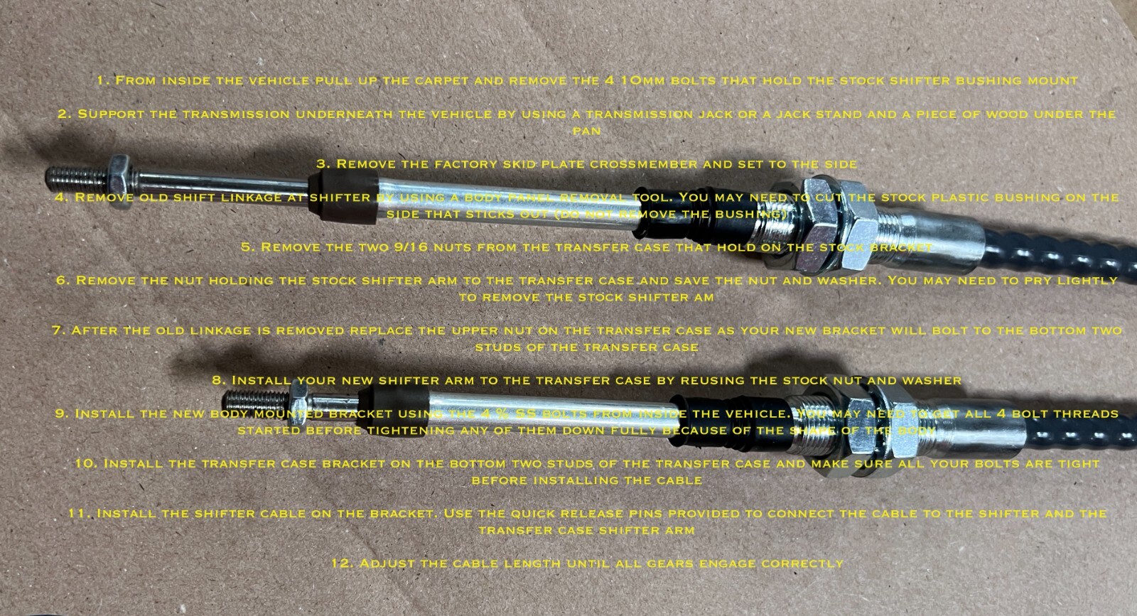 Savvy Jeep Wrangler 97-06 231 Transfer Case Cable Conversion