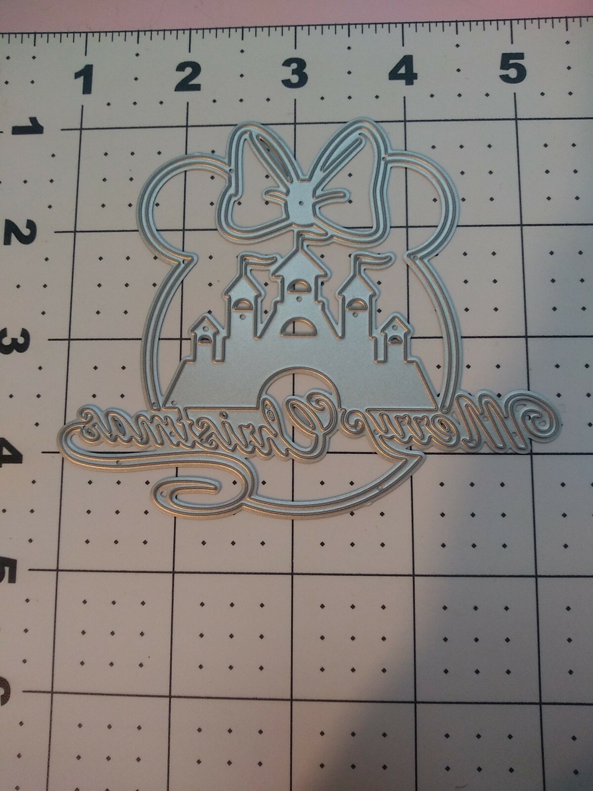 Universal Thin Metal Die Cut Tool Disney Minnie Mouse Merry Christmas Castle