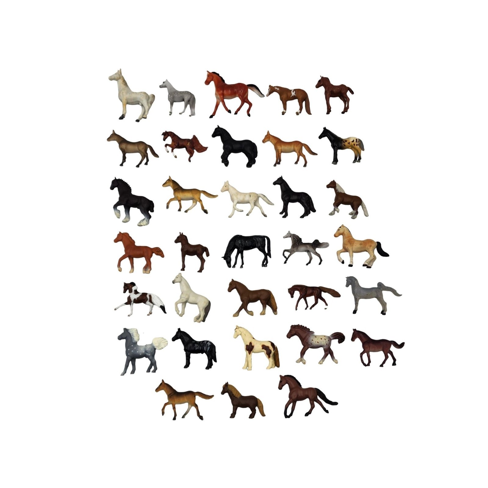 VTG Mixed Lot of 33 Miniature Plastic PVC Horse Figures Breyer Safari LTD China