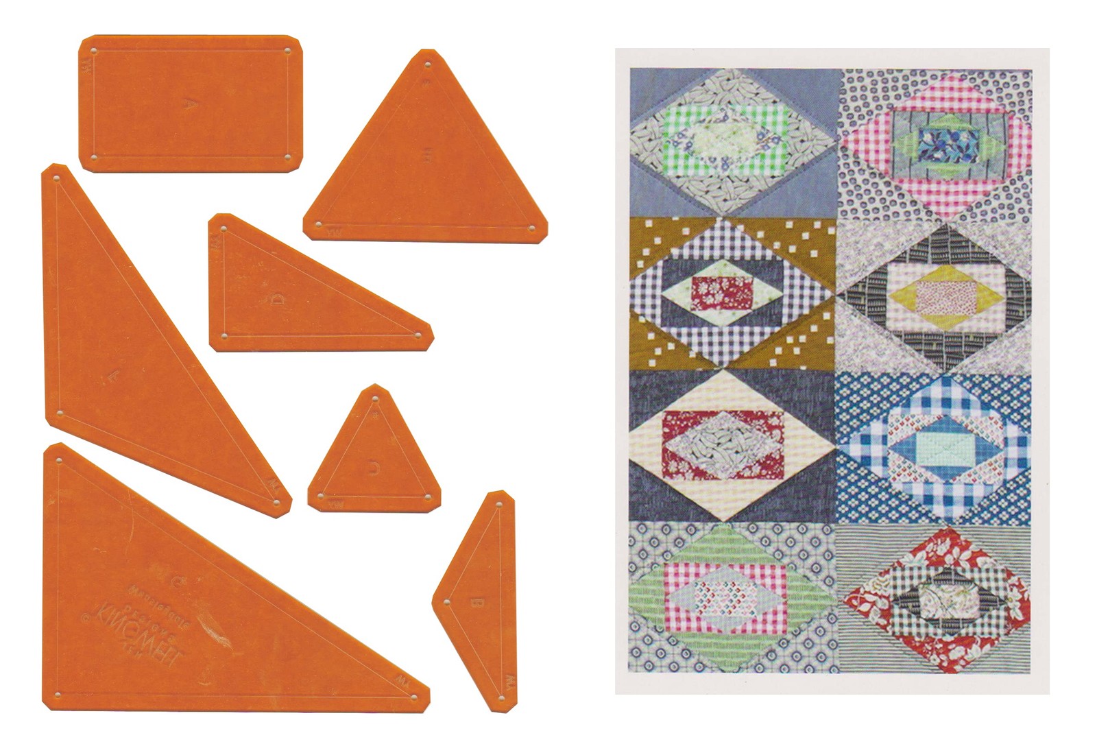 Wensleydale Quilt Acrylic Templates Only