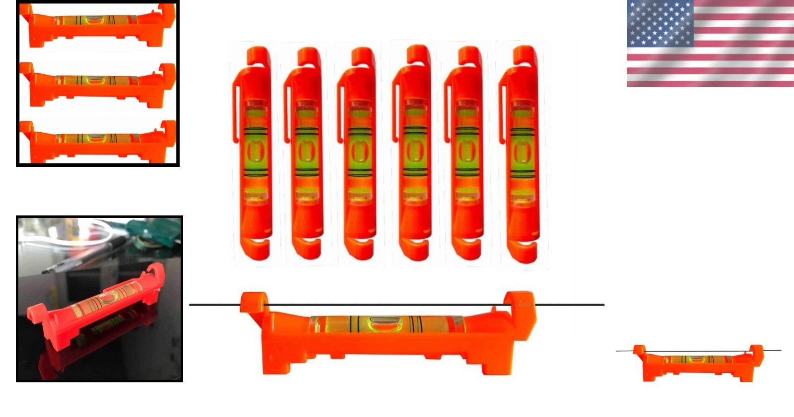 Accurate Leveling with 7-Pack 3" ABS Bubble Levels - Perfect for All Projects