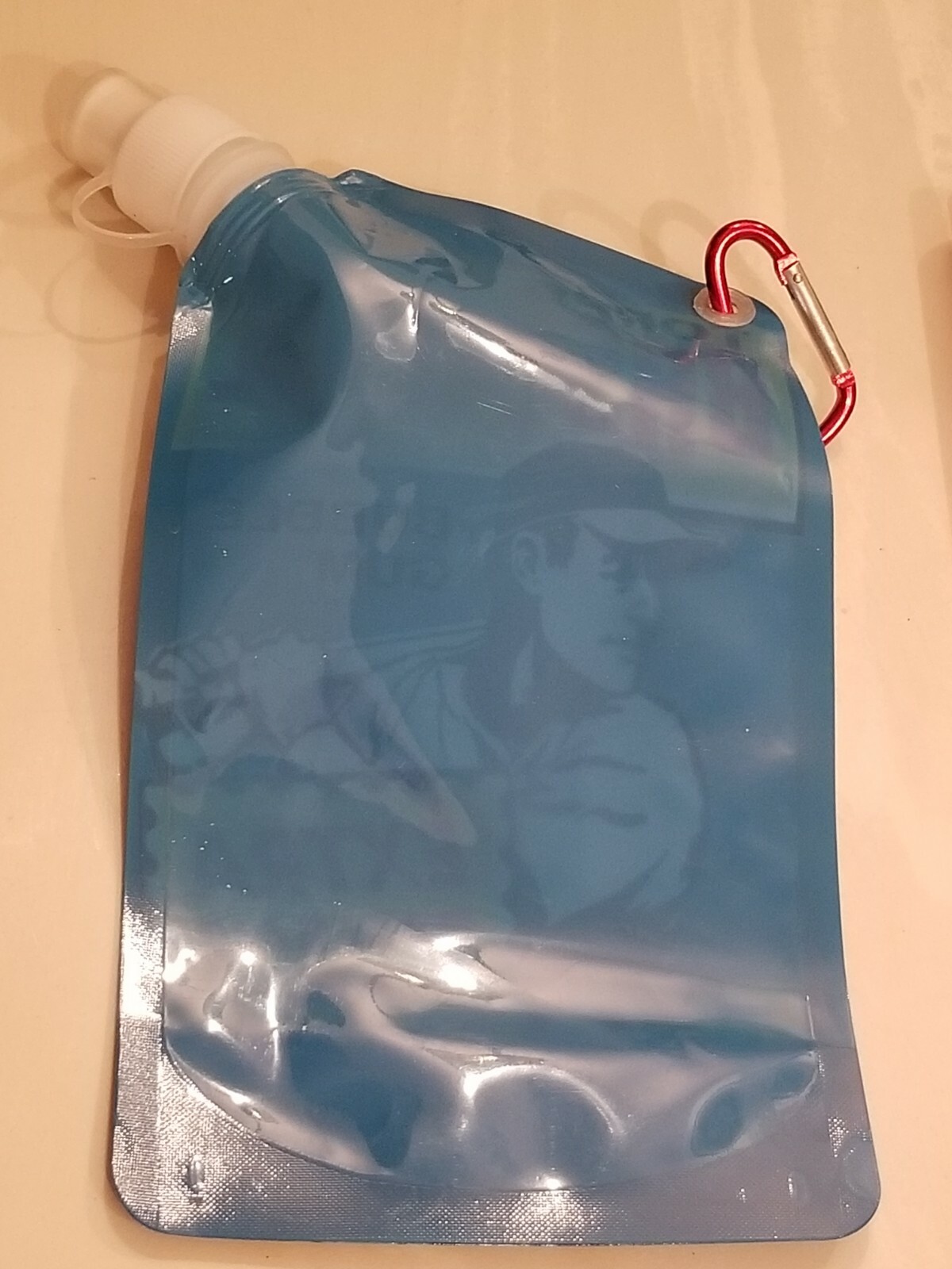Topps Baseball 5-Cent Wax Pack Logo Foldable 27oz Water Bottle - Metal Loop Hook
