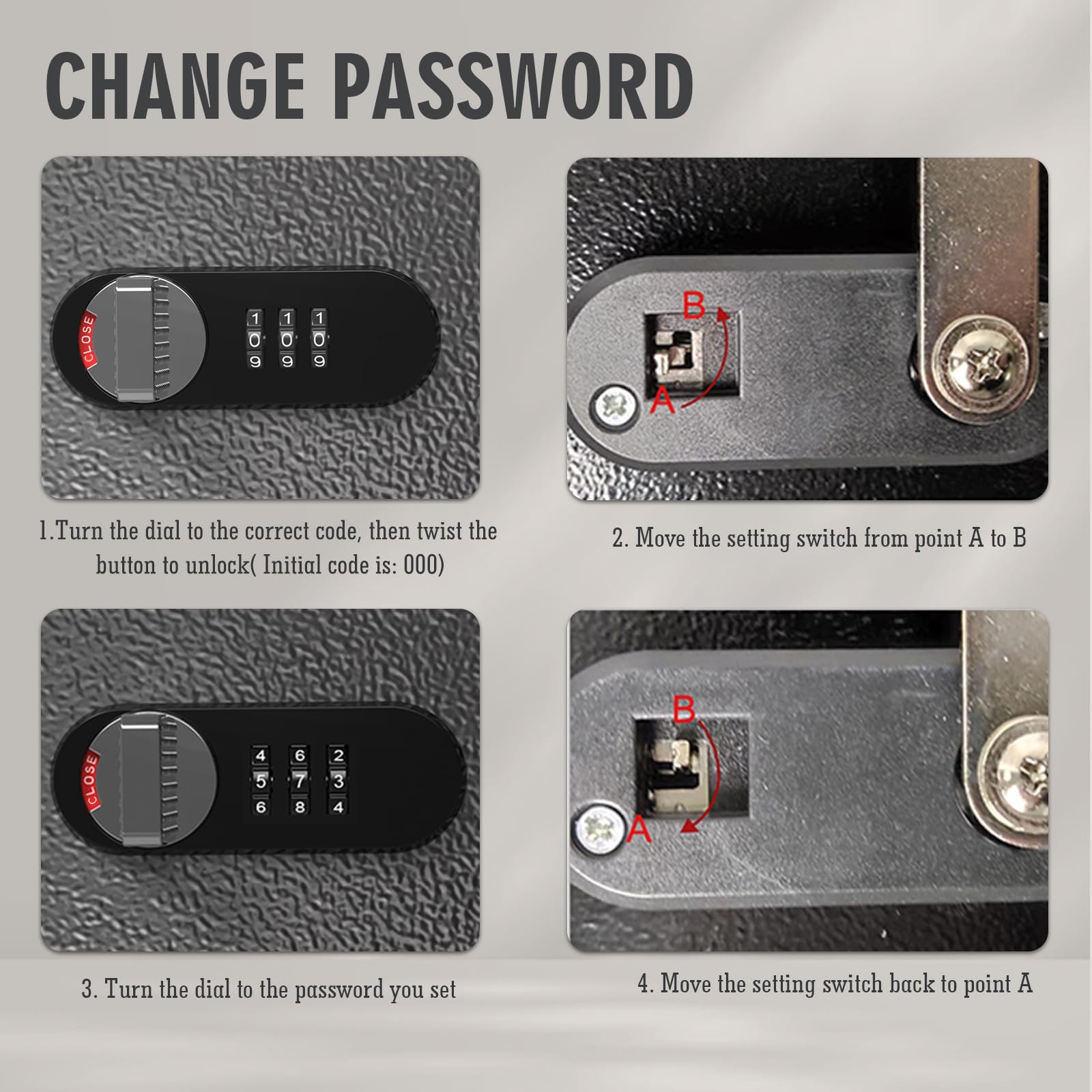 16 Key Lock Box with 3-Digit Combination Lock & Backup Key - Secure Key