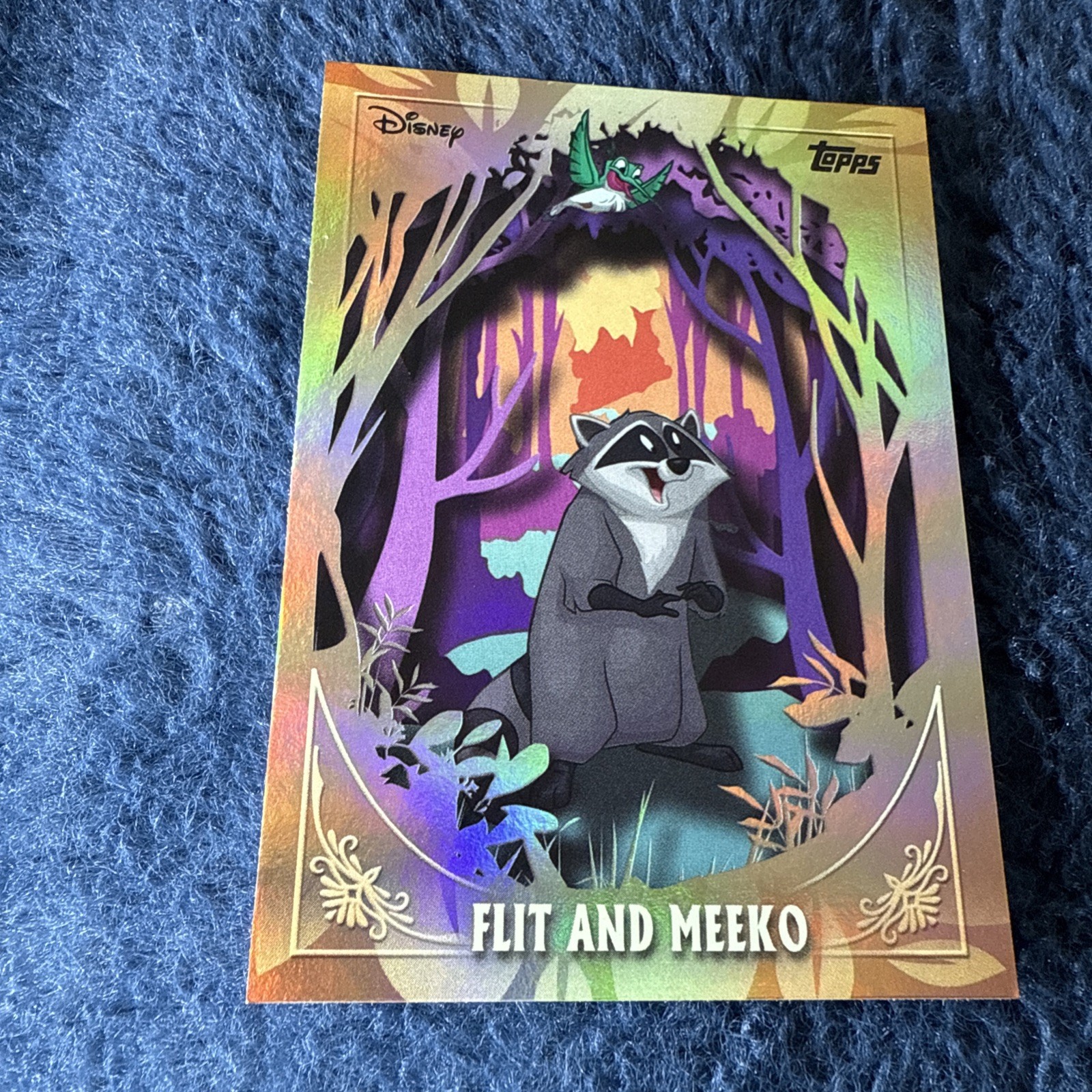 2025 Topps Disney Wonder #FF-14 - Flit And Meeko - Furry Friends - Gold Foil