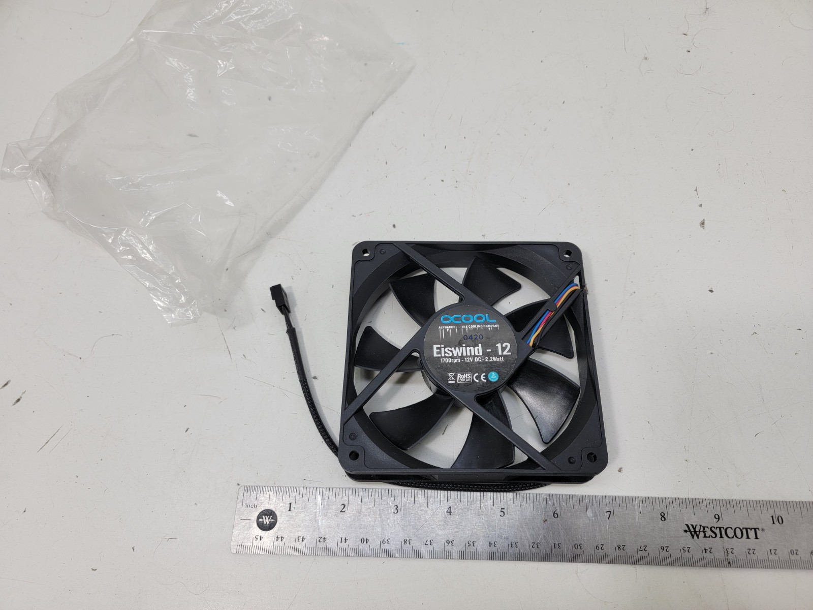AlphaCool Eiswind - 12 - 1700rpm - 12V DC - 2,2 FAN