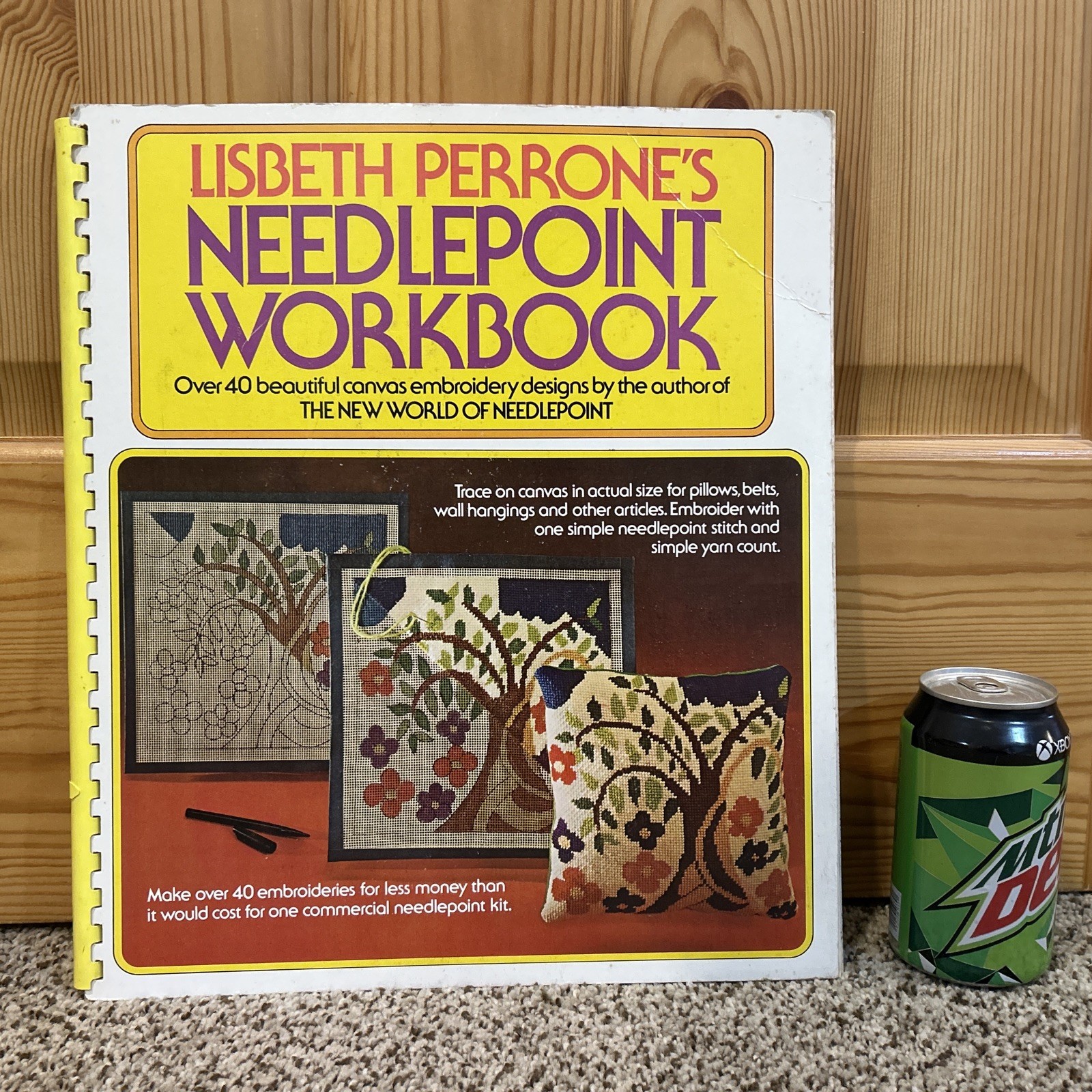 Vintage Mid Century Lisbeth Perrone's Needlepoint Workbook Over 40 Designs