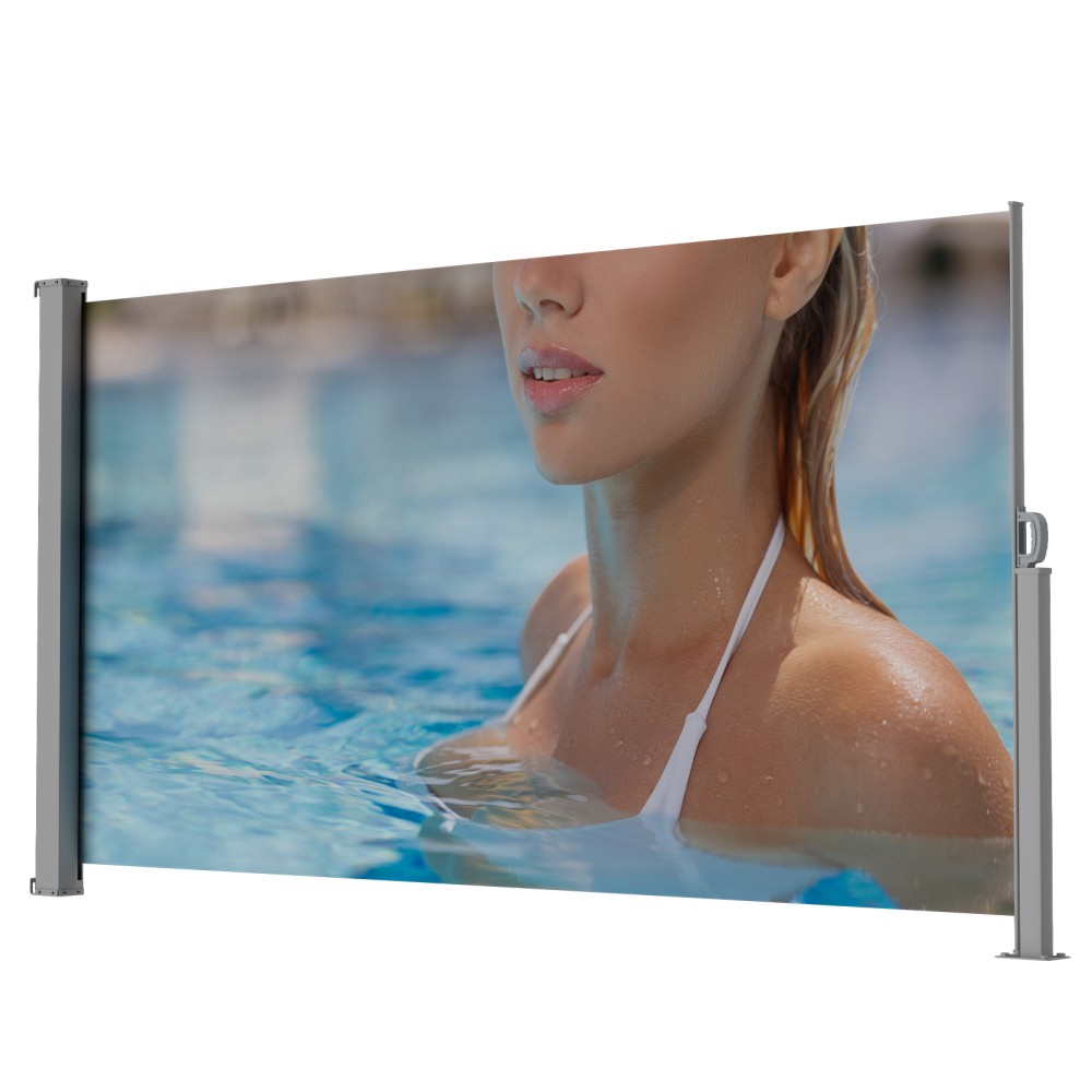 Retractable Wall Mount Side Awning | Manual | UPF50+ Sun Shade for Patio