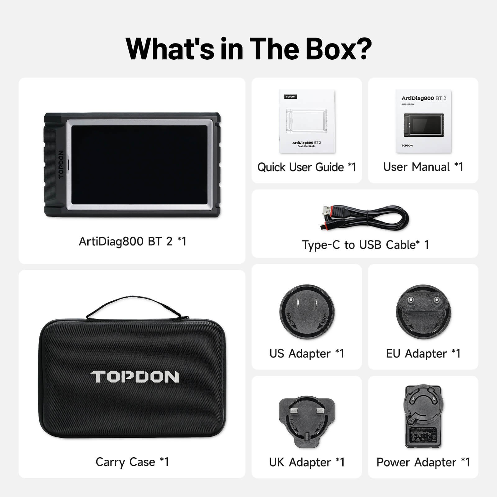 TOPDON AD800BT V2.0 Bidirectional Scan Tool 28+ Services