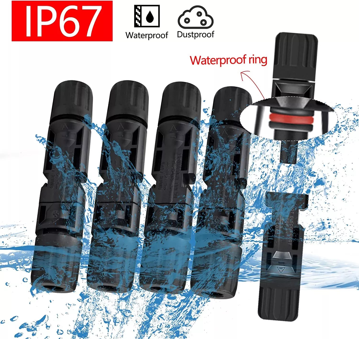 10/20 Pairs Solar Panel Connectors – Male & Female MC4 for DIY Solar Systems
