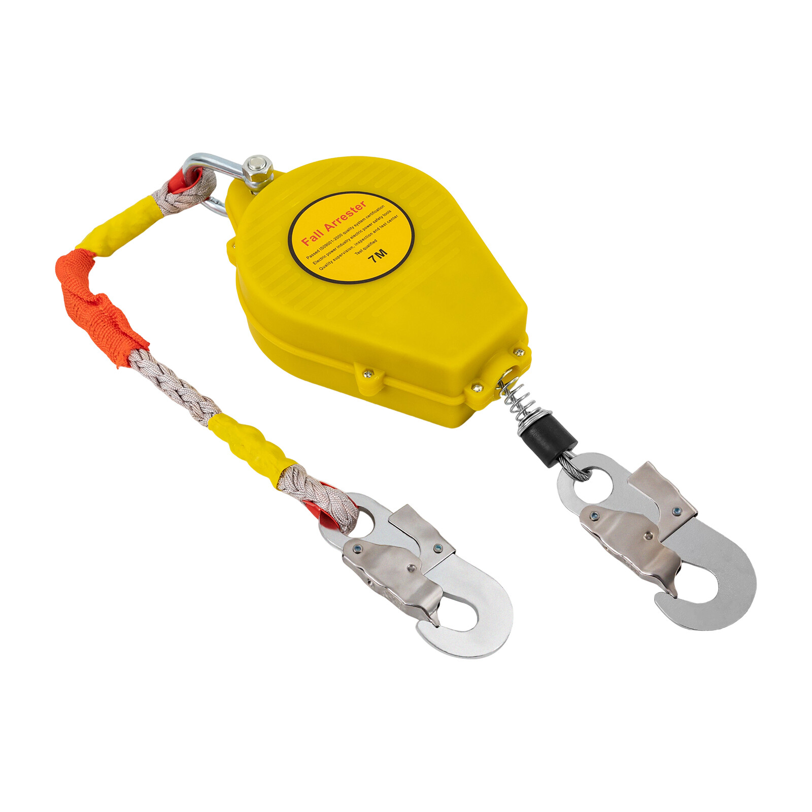 23ft Self Retracting Lifeline Lanyard Fall Arrester Protection+Hook Rope 330lbs