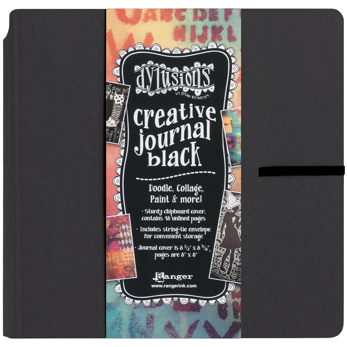 Dyan Reaveley's Dylusions Creative Journal 8.75"X9"-Black (Pack of 1)