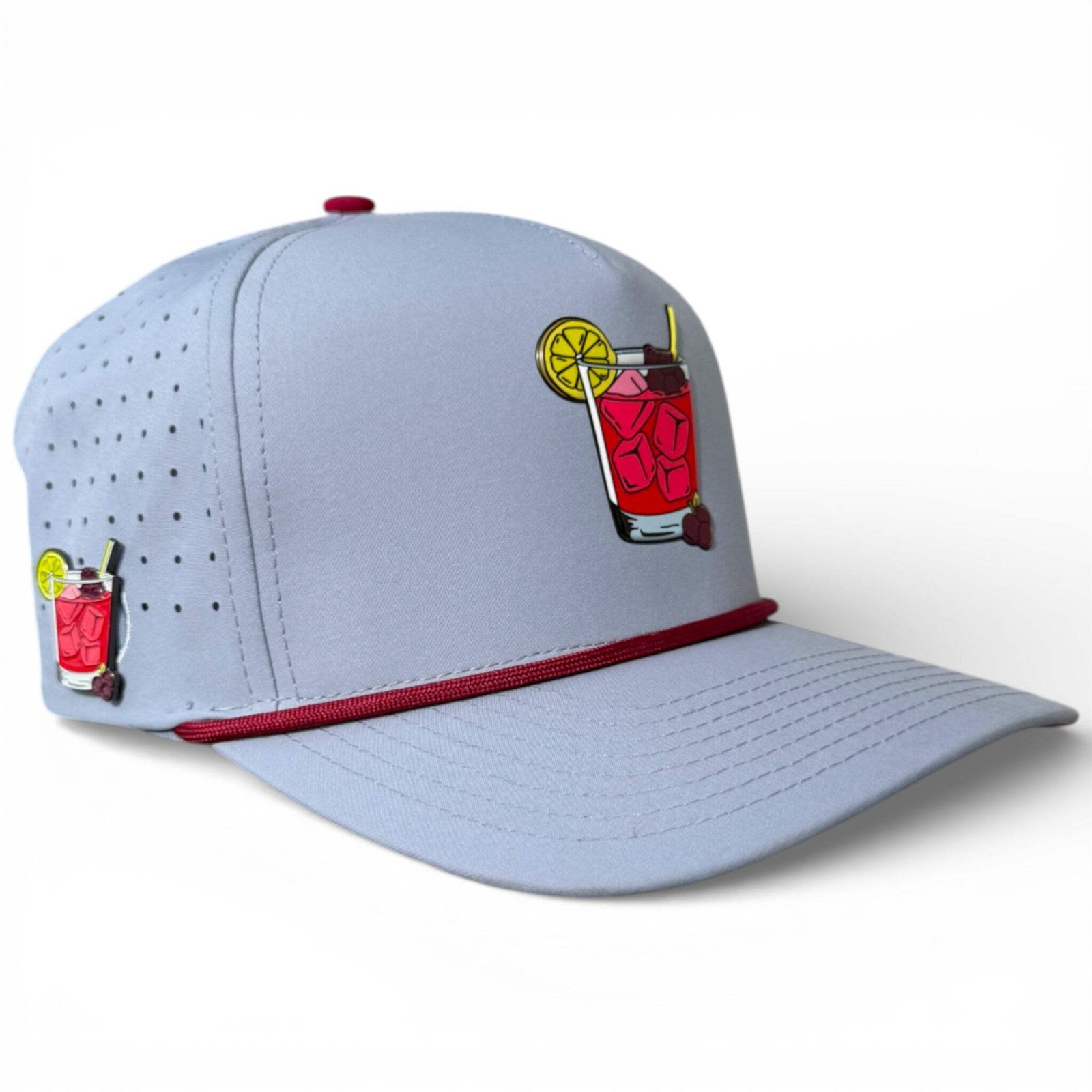 Transfusion Golf Hat | Snapback Cap | Built-in Magnetic Ball Marker Holder + Mar