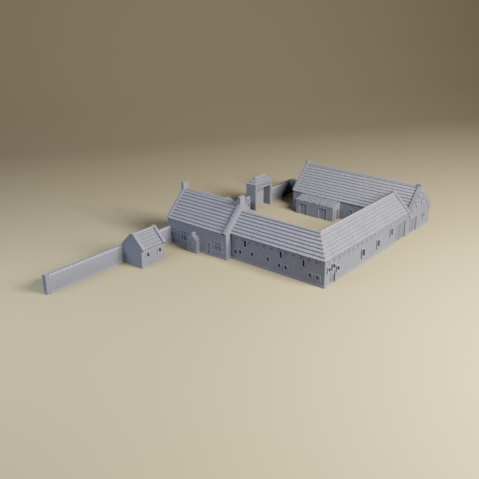 6mm La Haye Sainte Farm 6-12mm Detailed Napoleonic tabletop wargaming terrain