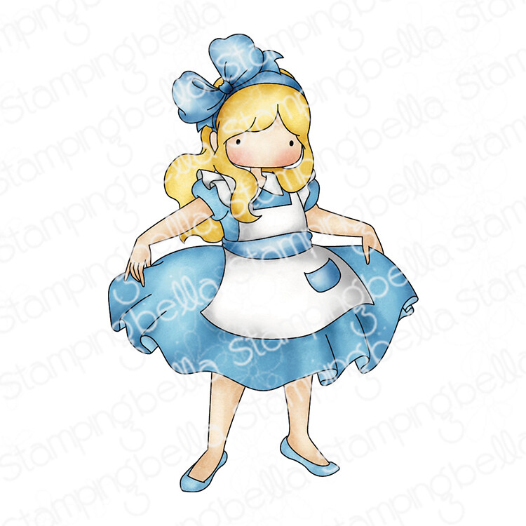 TINY TOWNIE WONDERLAND ALICE-Stamping Bella Cling Rubber Stamp-Craft-AIW-Girl