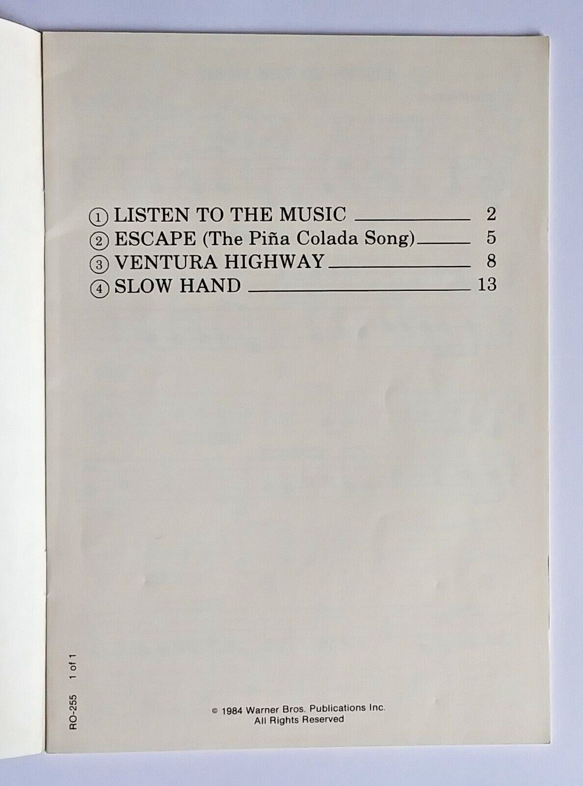 Casio ROCK ON Booklet Only for use with the ROCK ON Casio ROM Pack