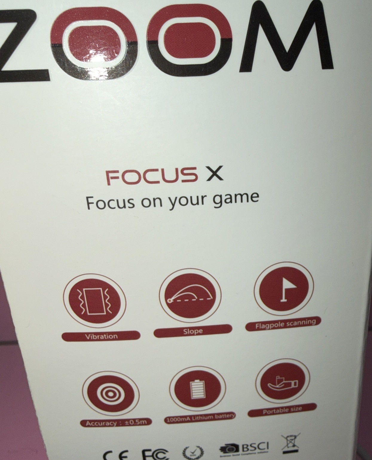 ZOOM Focus X Golf Range Finder Rechargeable