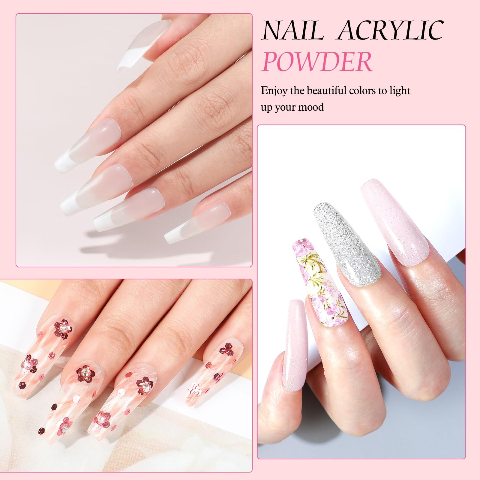 Acrylic Nail Kit with Drill and U V Light, Spring Collection
