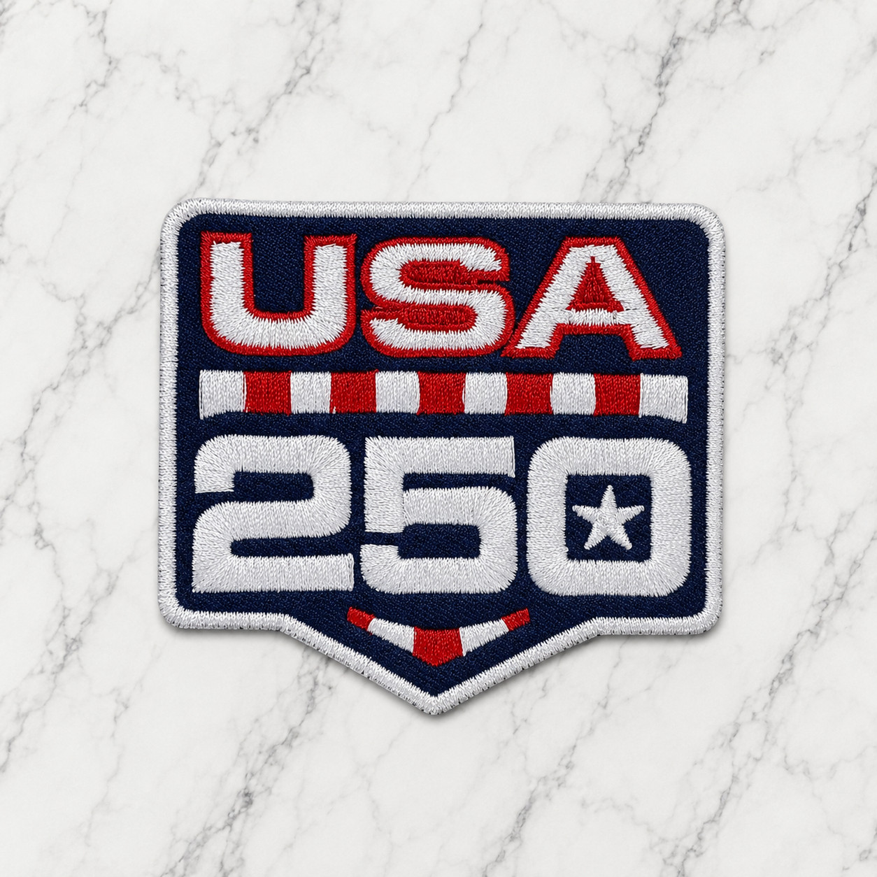 USA 250 ANNIVERSARY EMBROIDERED IRON ON PATCH 2.5"X2.5" FREE SHIPPING