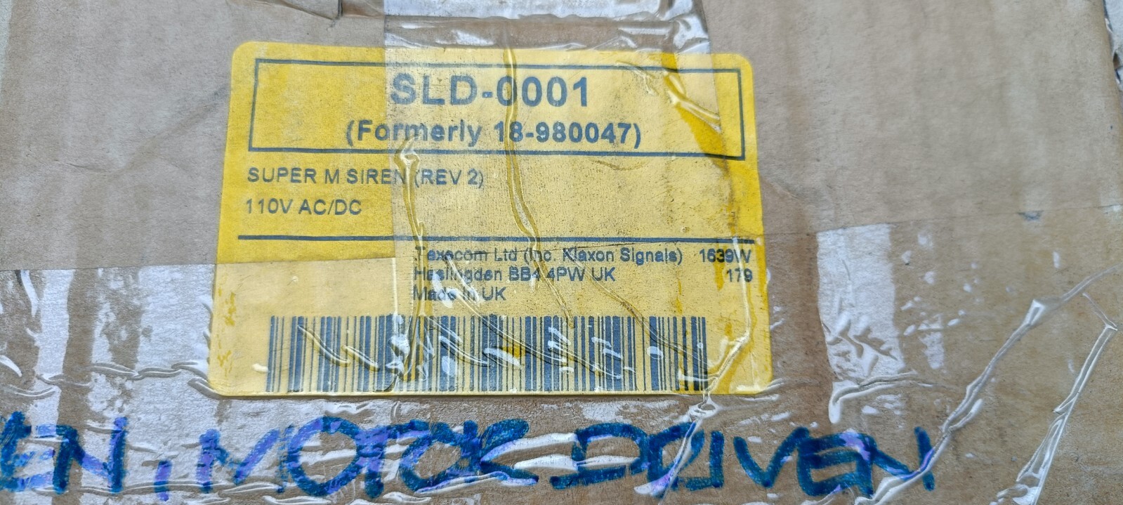 SLD-0001 KLAXON SIREN 110V
