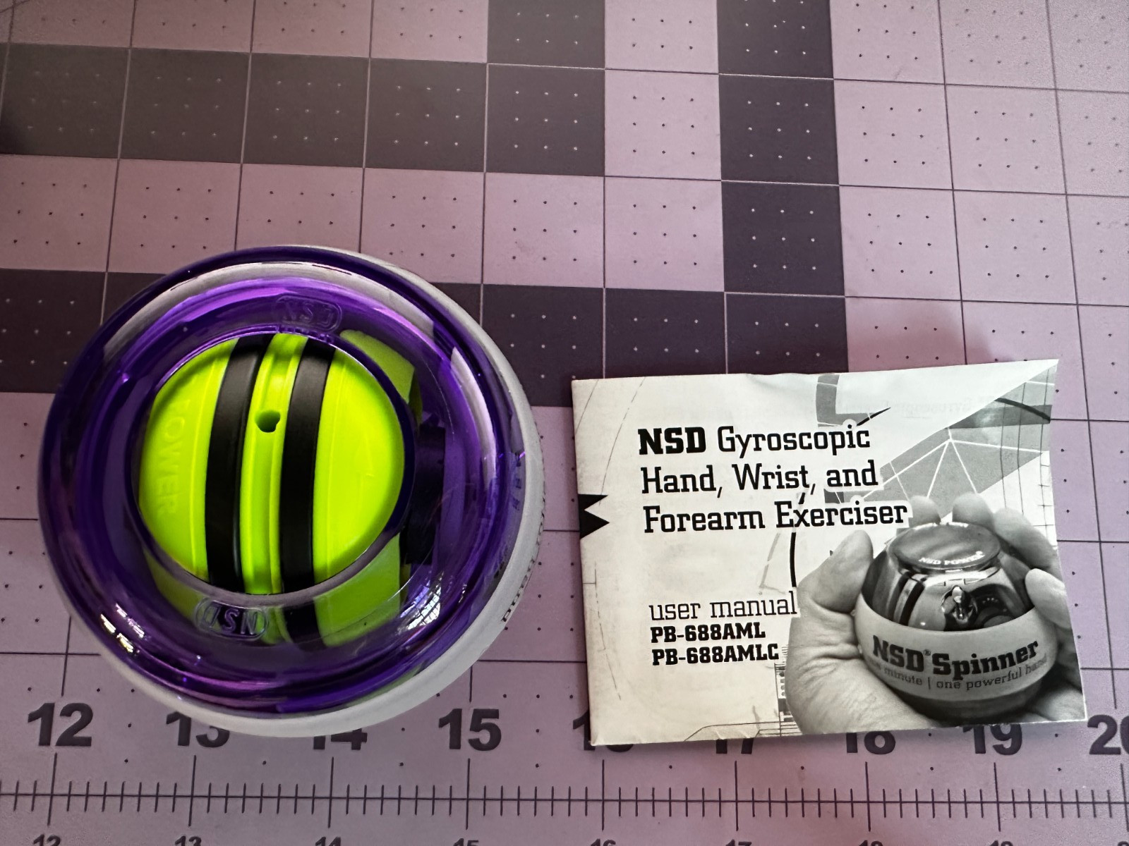 NSD Spinner Light Up Thumb Wind Hand Wrist Strength Exercise Gyro Ball