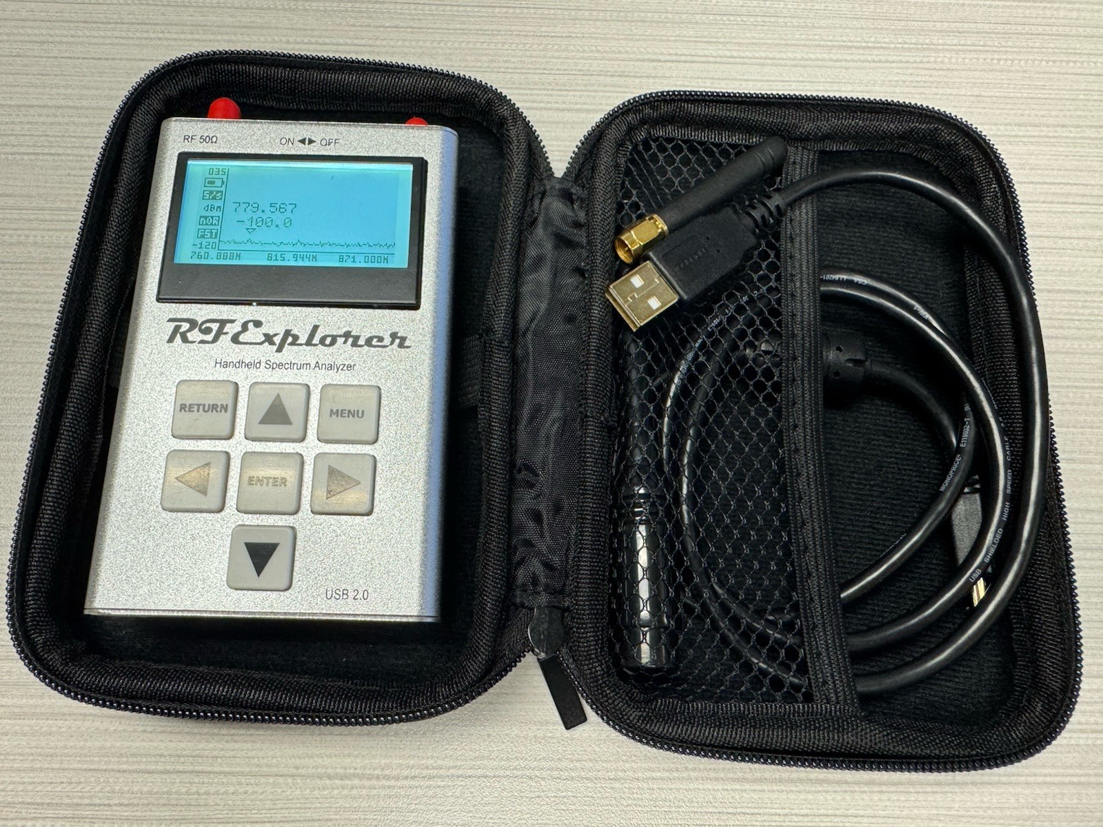RF Explorer Handheld Spectrum Analyzer RF 50Ω USB 2.0 Case 240-960/15-2700MHz