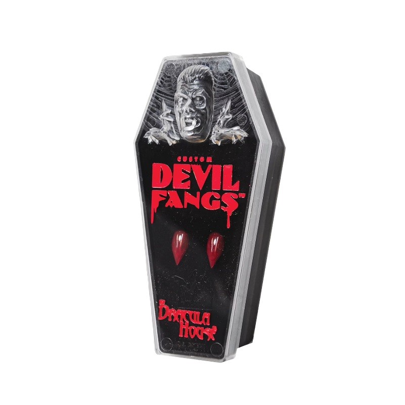 Red Devil Vampire Fangs - Uppers Costume Accessories - One Size