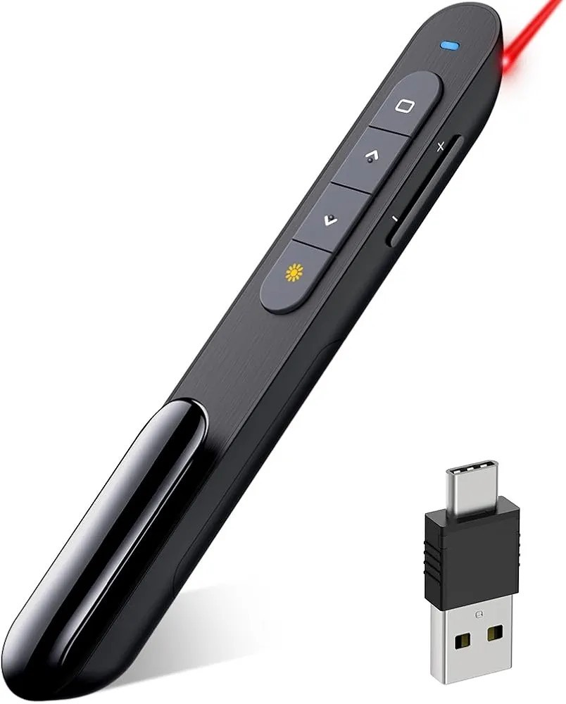 USB Type C Wireless Presenter Remote Presentation Clicker,Volume Control...
