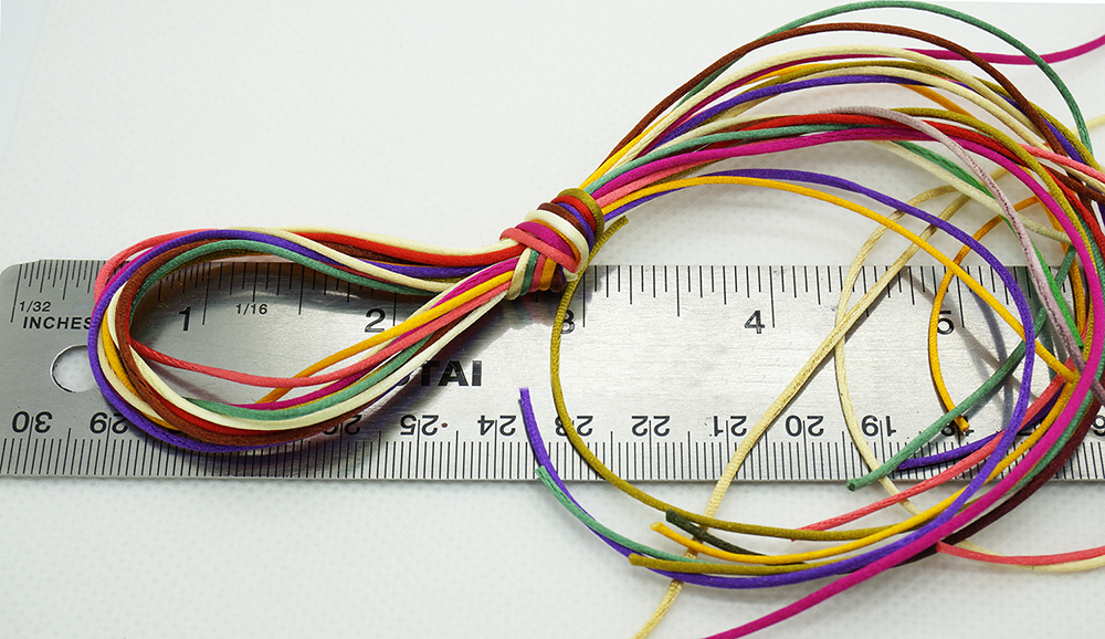 1MM Bugtail Satin Cord Shamballa Macrame Nylon Kumihimo Trim Variegated String