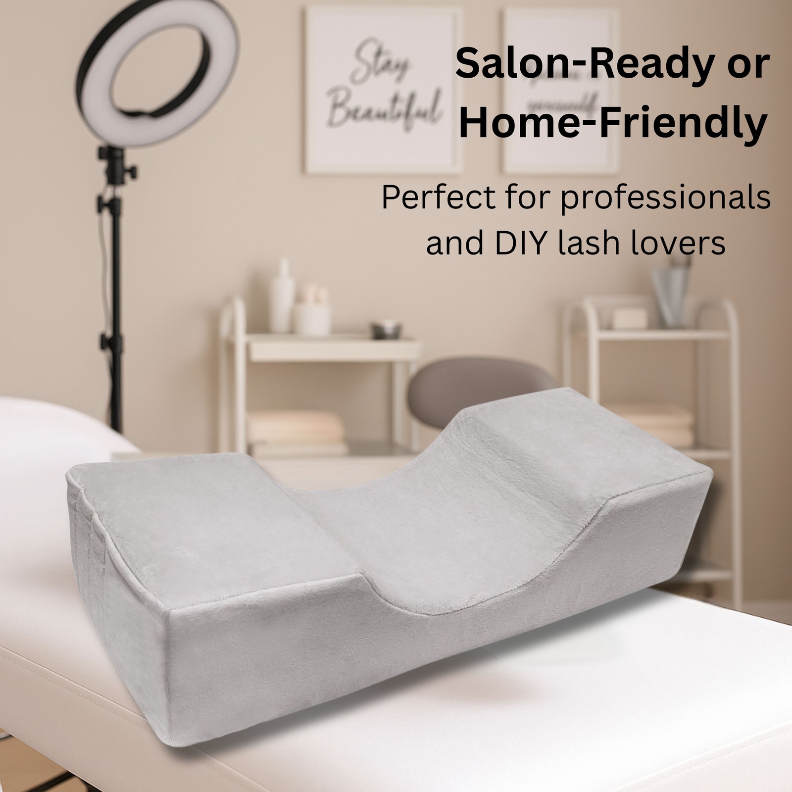 Memory Foam Lash Pillow for Eyelash Extensions, Neck Support Ergonomic Design