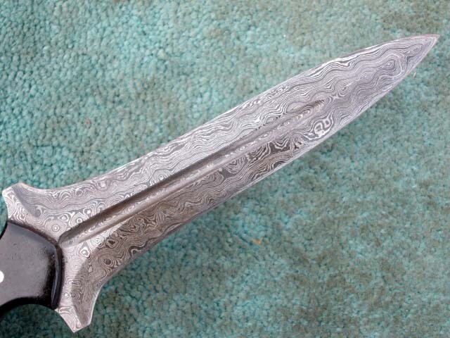 Handmade Damascus Dagger Knife – Double Edge Blade Dagger – Artisan Boot Knife