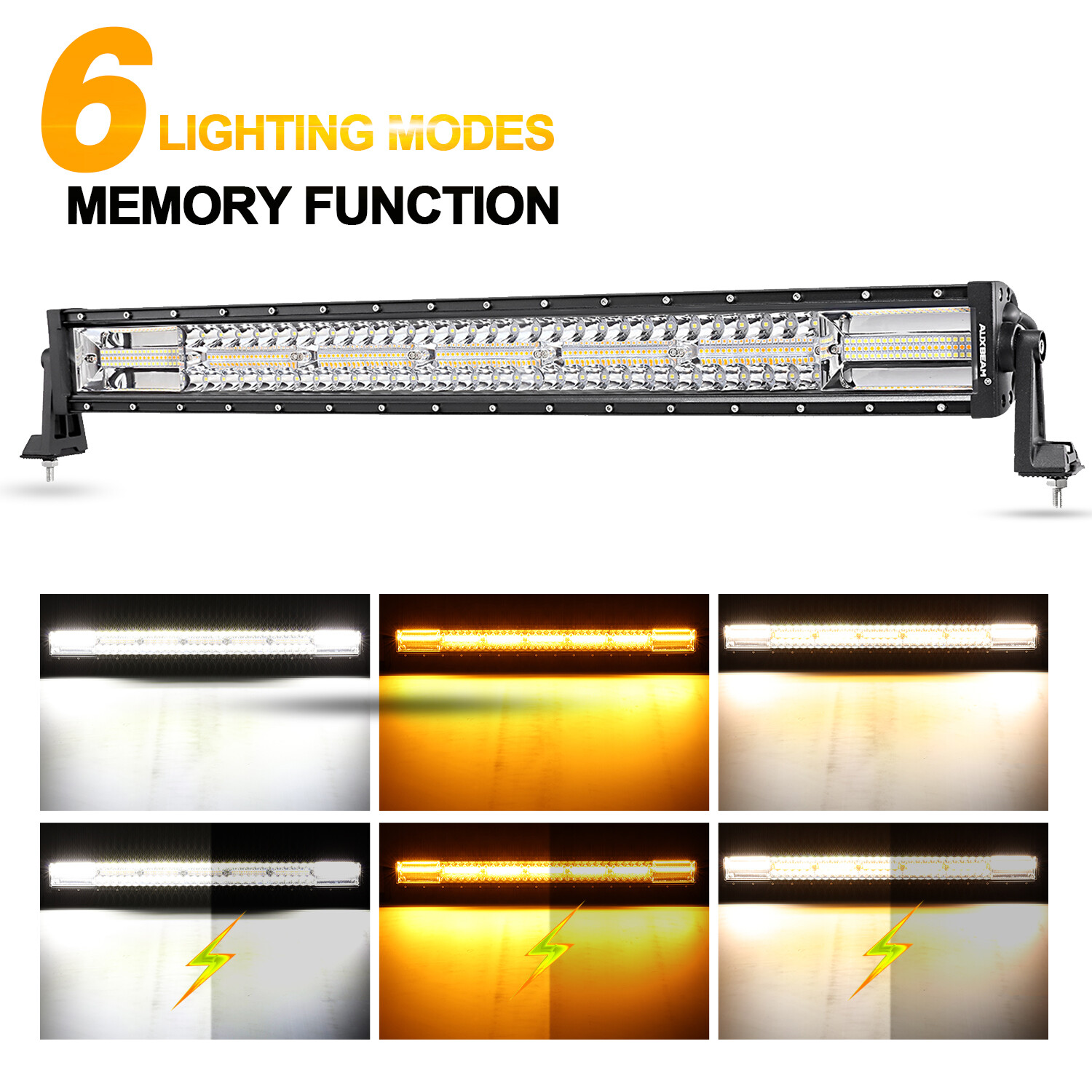 AUXBEAM 32"inch LED Work Light Bar Combo FLASH 6 Modes Off road Truck ATV 4WD