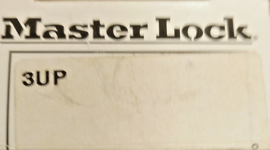 Master Lock 3UP Steel Padlock *NO KEY Included*