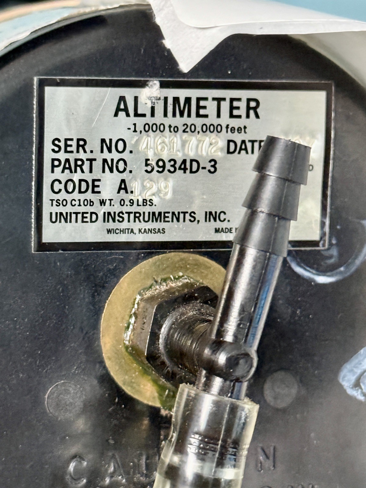 United Instruments Altimeter - PN: 5934D-3