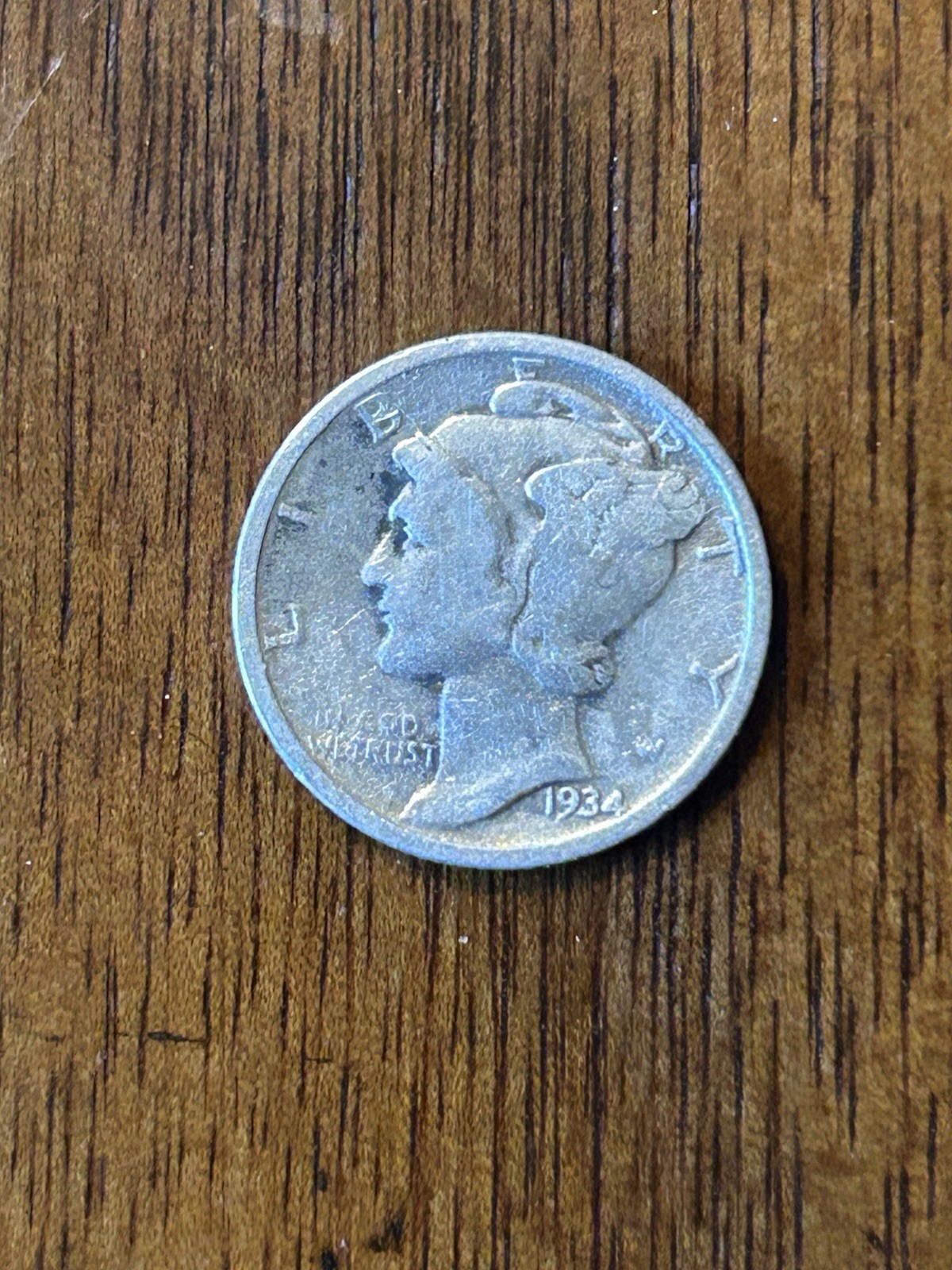 1934 Mercury Dime VG