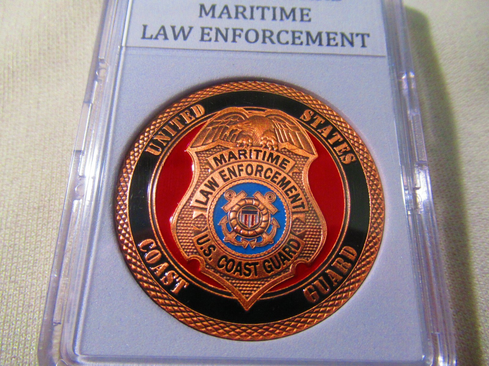US COAST GUARD MARITIME LAW ENFORCEMENT Challenge Coin (COPPER)