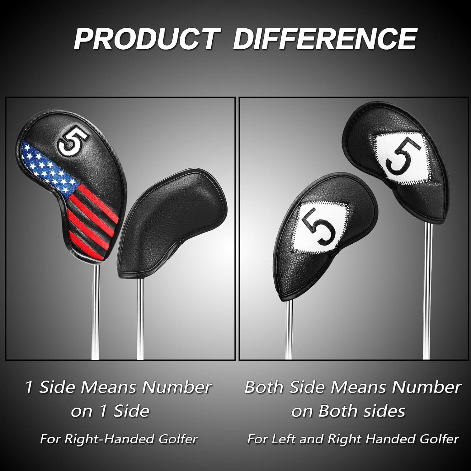 Golf Iron Covers Iron Head Covers Set 11pcs/Set Universal Fit Main Iron Clubs