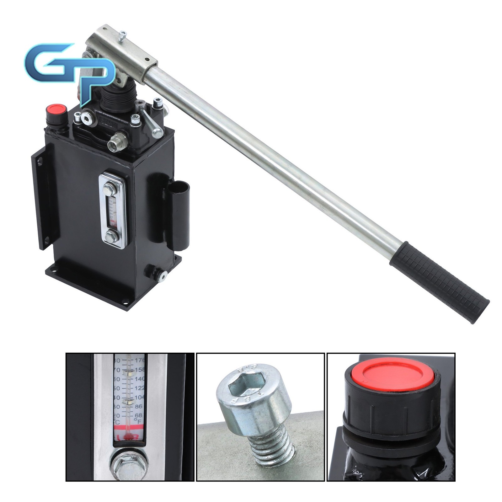 Double Acting 2.7 CID Hand Pump Hydraulic With Valve 0.75 Gal