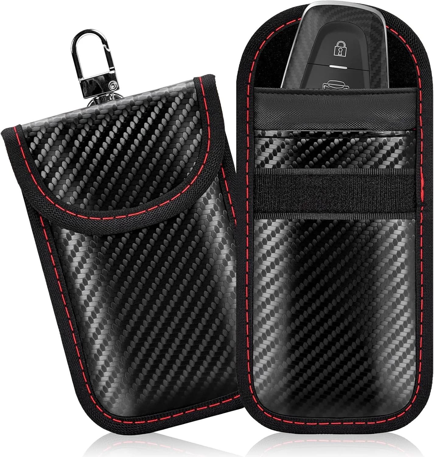 Faraday Key Fob Protector (2 Pack), RFID Signal Blocking Pouch for Car Keys, Ant