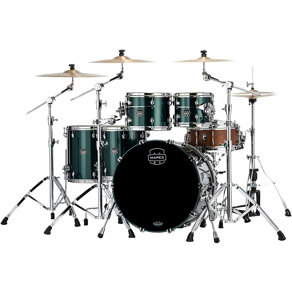 Mapex Saturn Evolution Workhorse Maple 5-Piece Shell Pack 22" Bass Brunswick Grn