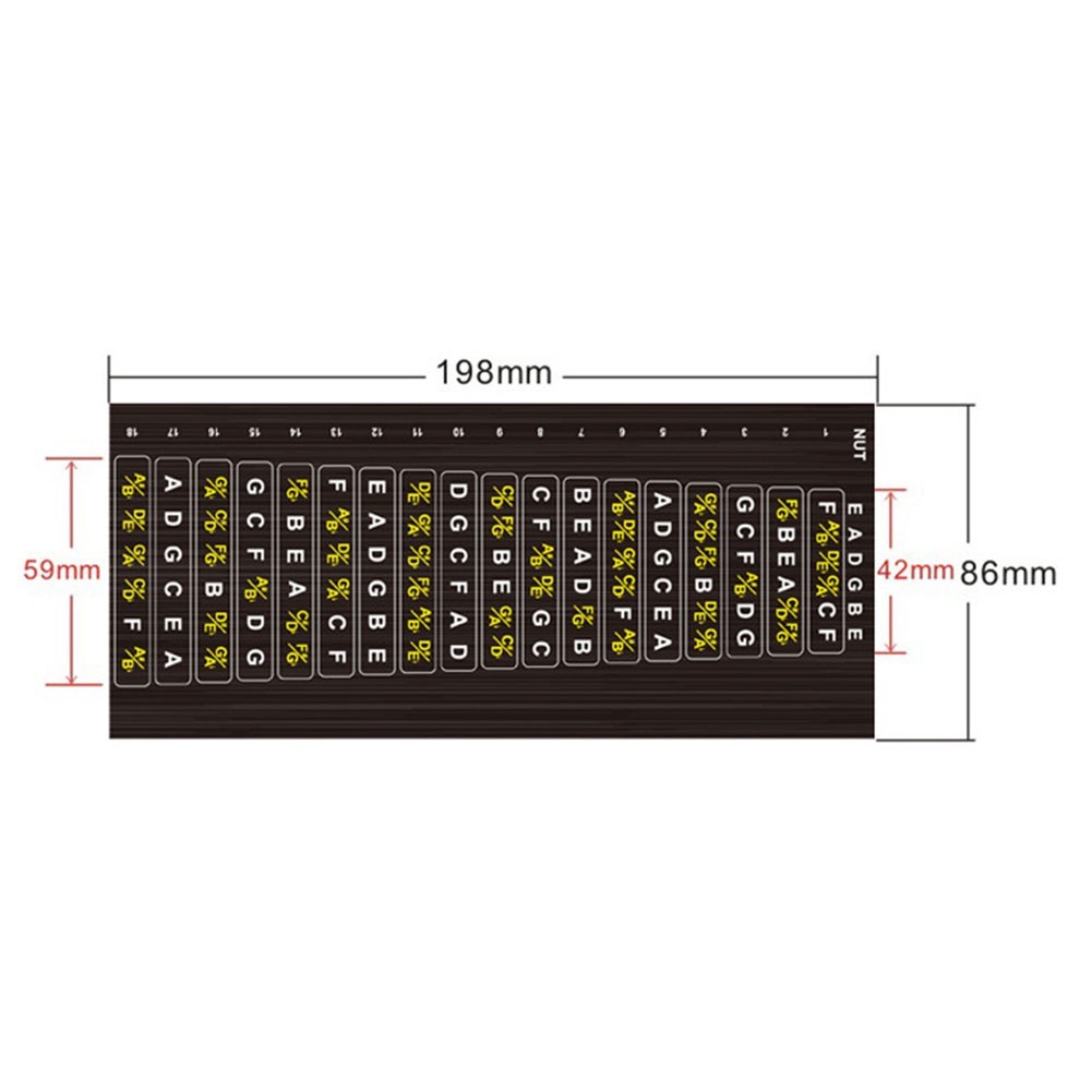 Entertainment Sticker Decals Scales String Beginner Easy To Install Fret