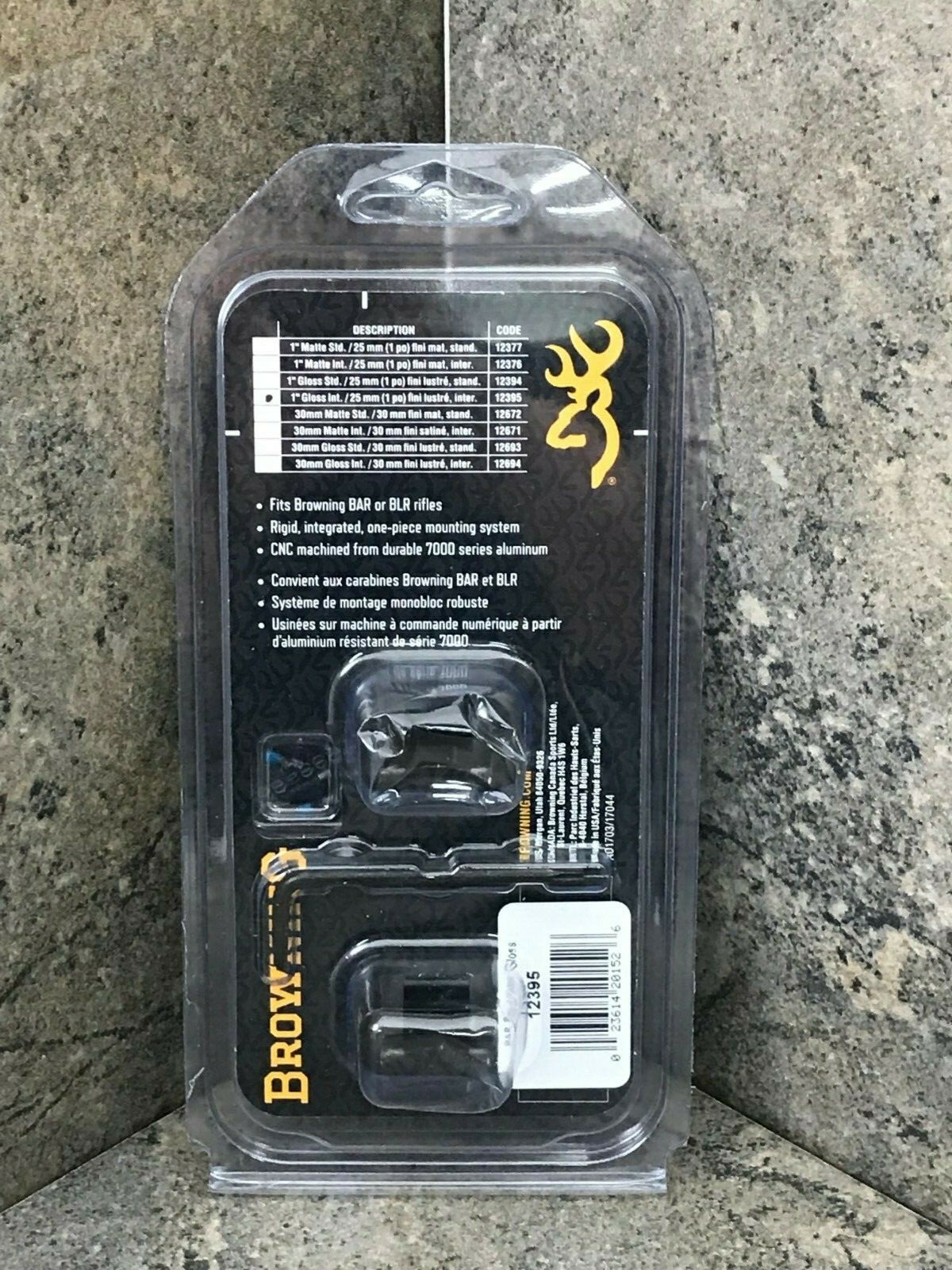 Browning BAR/BLR Integrated Scope Mount System for INT 1" Gloss 12395