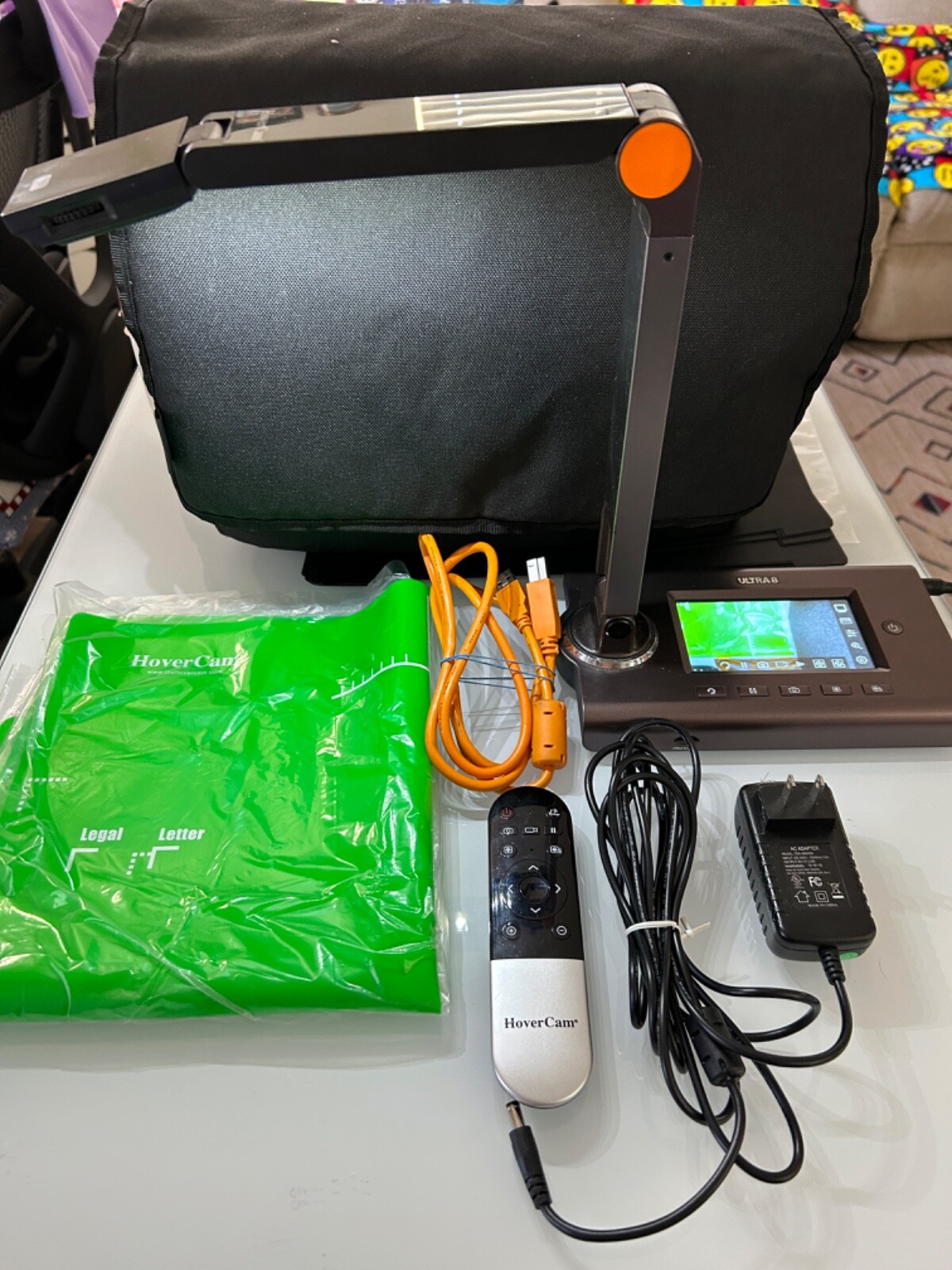 HoverCam Ultra 8 Document Camera Visual Presenter HDMI VGA USB w/Accessories