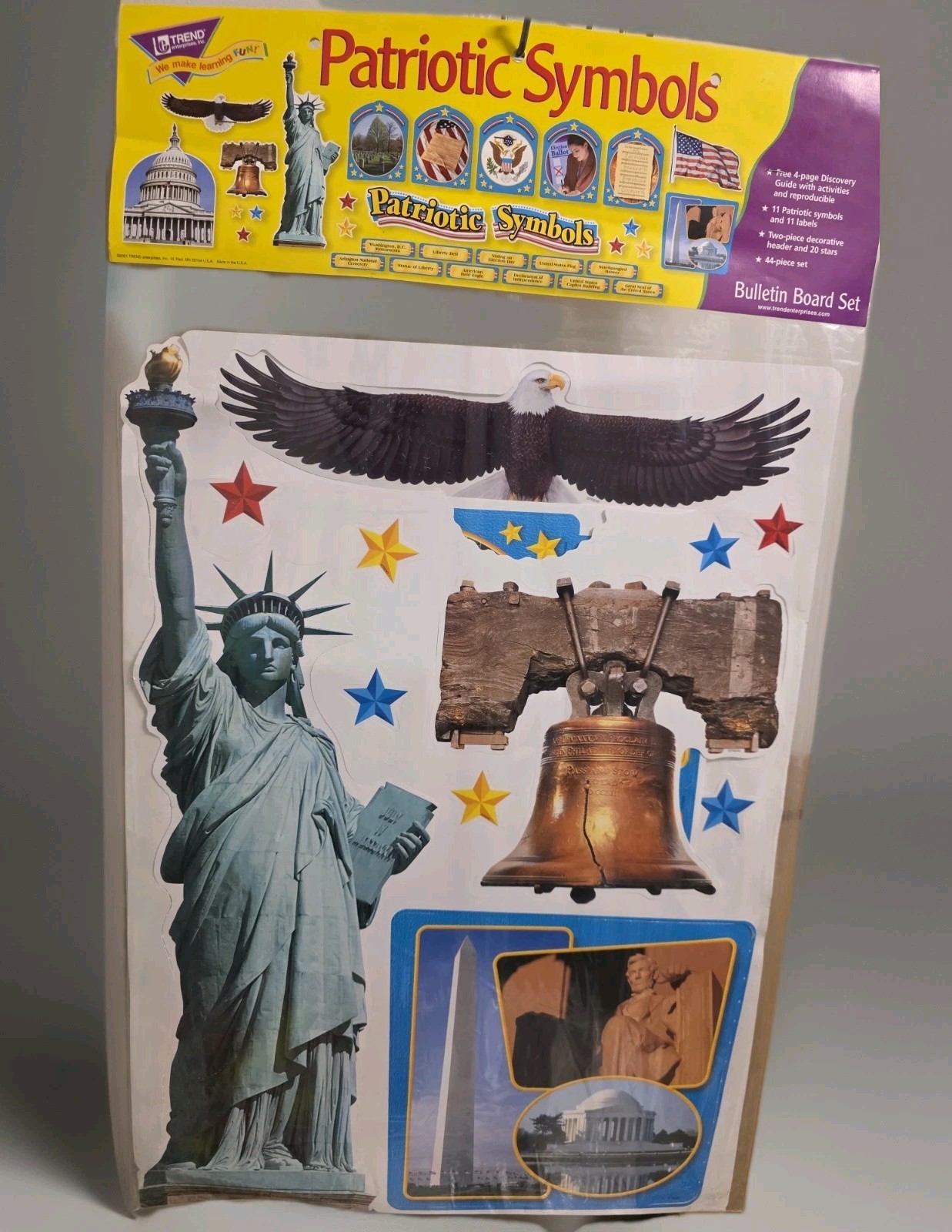 2001 Trend Enterprises PATRIOTIC Bulletin Board Set Classroom Decor COMPLETE NEW