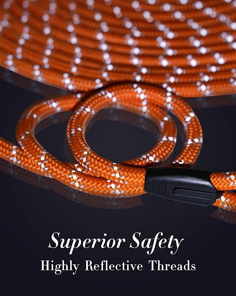 Reflective Long Dog Leash 10FT-100FT for Training & Tie Out Use