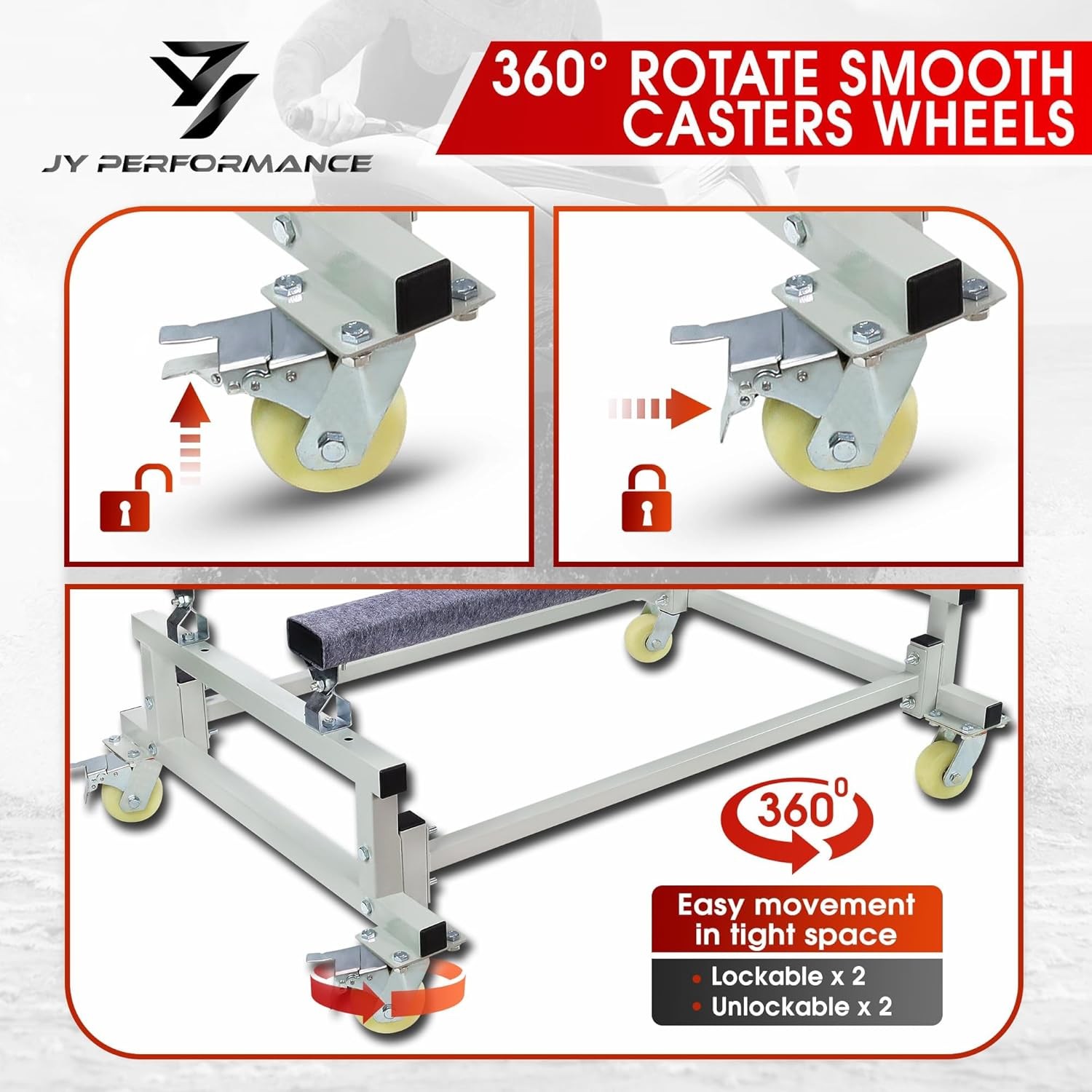 JY PERFORMANCE PWC Dolly Boat Stand 1000 lb Capacity