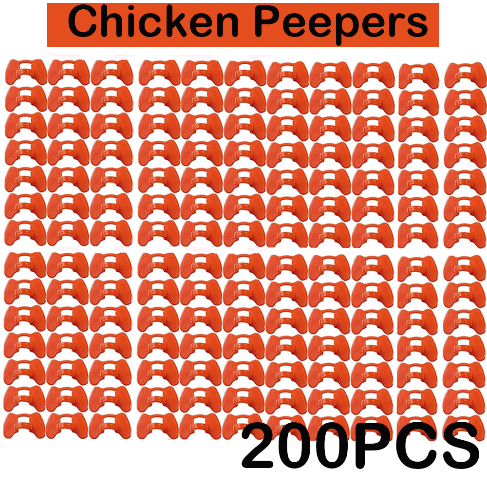 200Pcs Pinless Chicken Peepers Pheasant Poultry Blinders Spectacles No Fighting