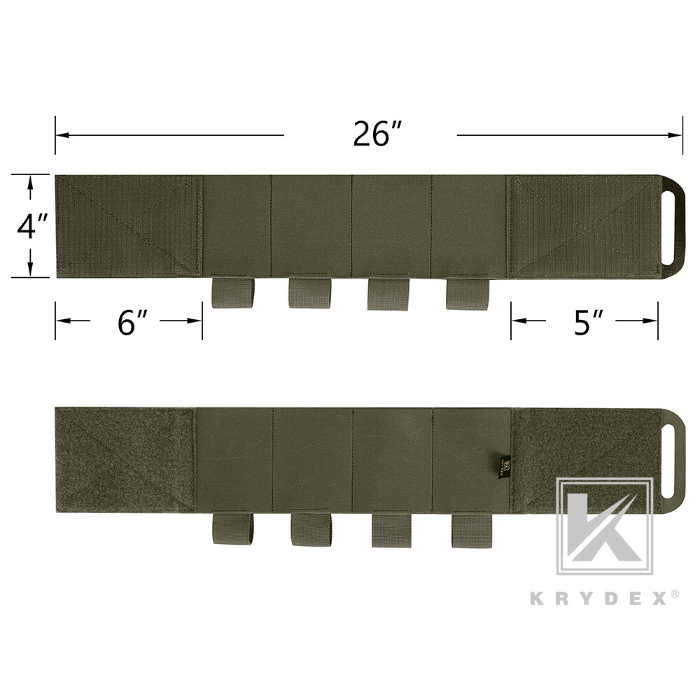 KRYDEX Tactical Stretch Cummerbund Mag Pouch for LBT FCPC Slicker Ranger Green
