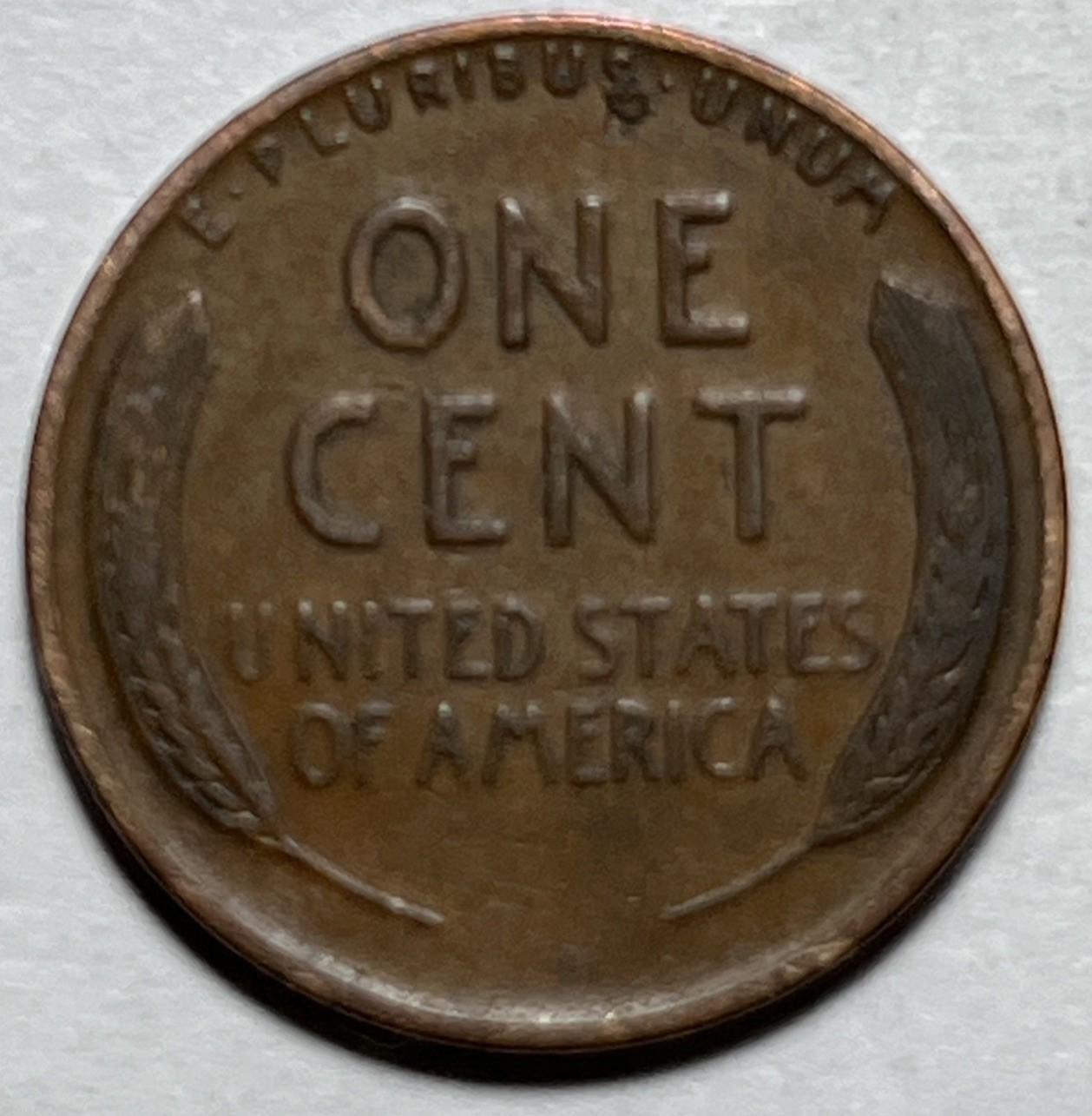 1938 D Lincoln Wheat Penny Error Strike Through Copper Shaving Reverse